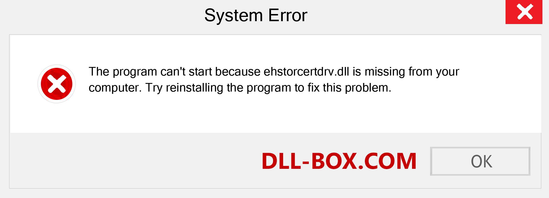  ehstorcertdrv.dll file is missing?. Download for Windows 7, 8, 10 - Fix  ehstorcertdrv dll Missing Error on Windows, photos, images